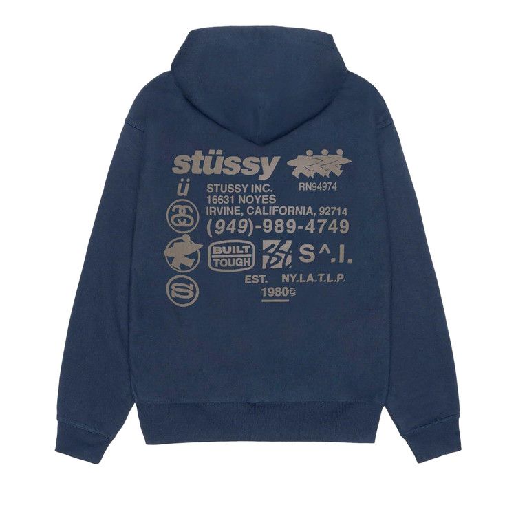 Stussy Dna Zip Hoodie Navy