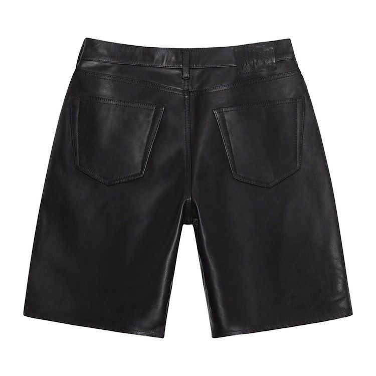 Buy Stussy Big Ol' Leather Short 'Black' - 112315 BLAC | GOAT