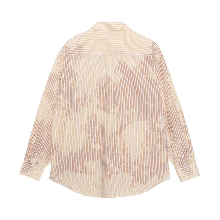 Stussy Bleached Poplin Classic Long-Sleeve Shirt Tan