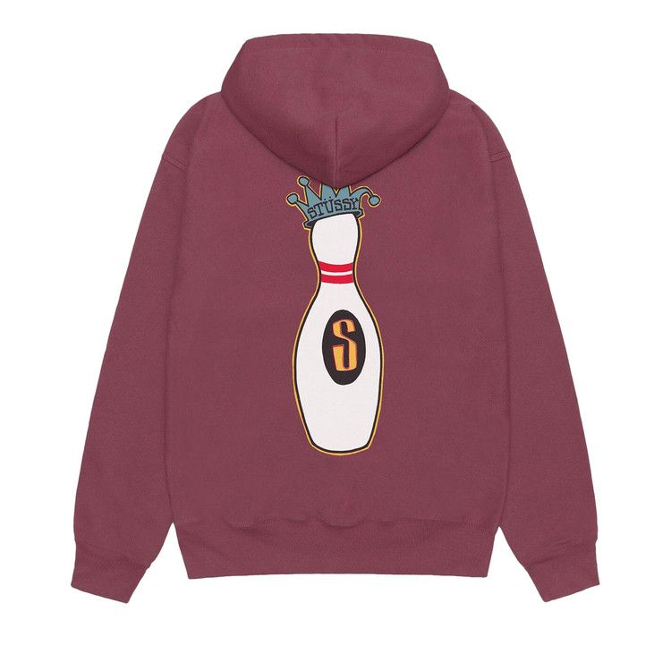 Stussy Kingpin Zip Hoodie Oxblood