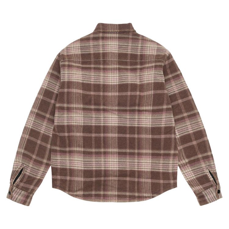 Stussy Heavy Washed Plaid Long-Sleeve Shirt 'brown'