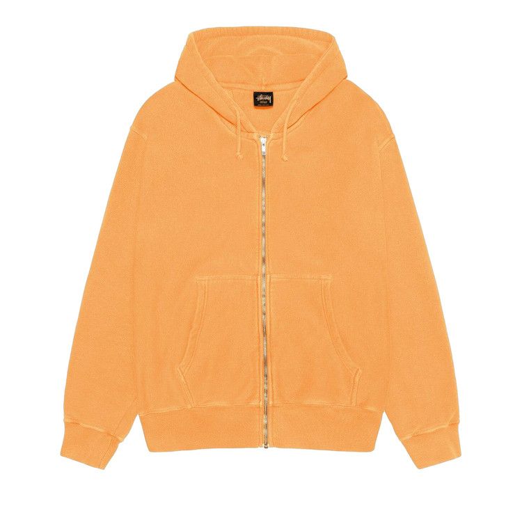 Stussy Pigment Dyed Buana Zip Hoodie Orange