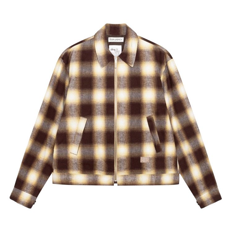 Stussy X Our Legacy Work Shop Blouson Jacket 'nebraska Flannel Plaid'