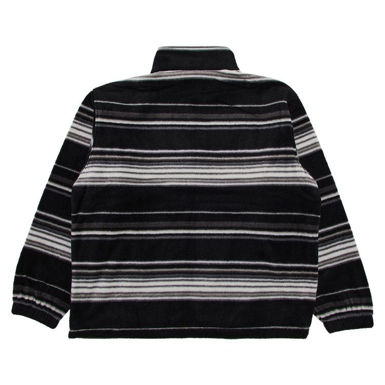 Supreme Stripe Zip Up Fleece Jacket 'black'