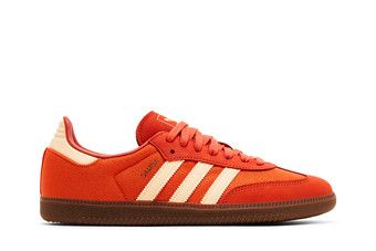 adidas Samba OG Shoes - Men's - Orange / Pantone / Preloved Red - 4.5