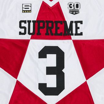 シャツ Supreme Star Football Jersey White Tee Supreme Star Football Jersey (FW24) - $118