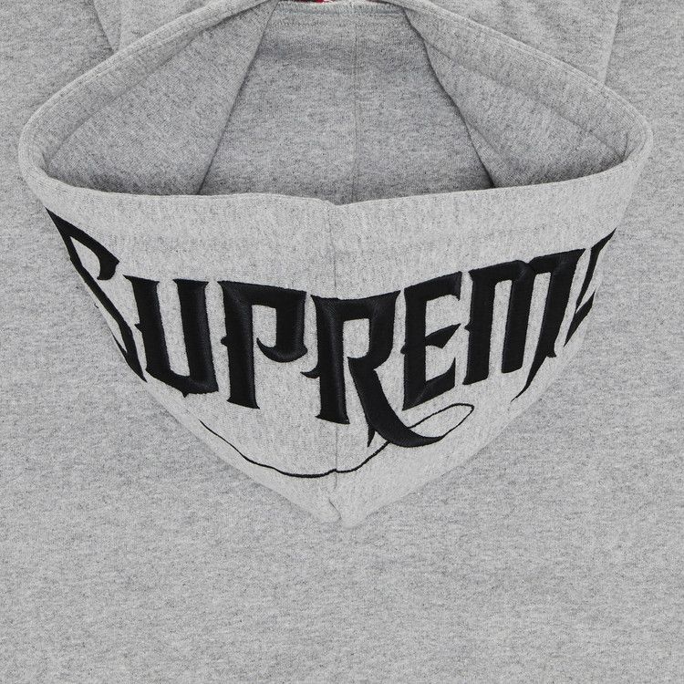 Buy Supreme Mister Cartoon Zip Up Hooded Sweatshirt 'Heather Grey