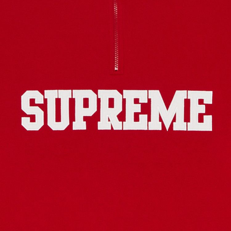 Buy Supreme Collegiate Half Zip Pullover 'Red' - FW24SW72