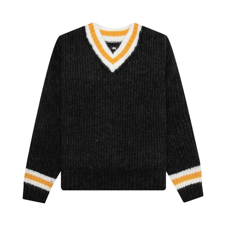 Stussy Mohair Tennis Sweater Charcoal