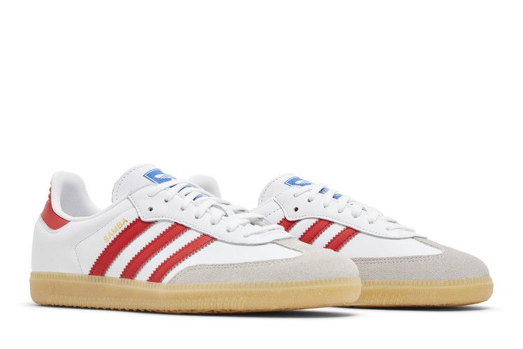 Adidas Samba OG J 'white Collegiate Red Gum'