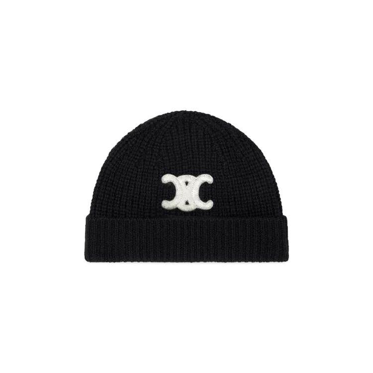 Buy CELINE Triomphe Beanie 'Black' - 2AA32384D 38NO | GOAT
