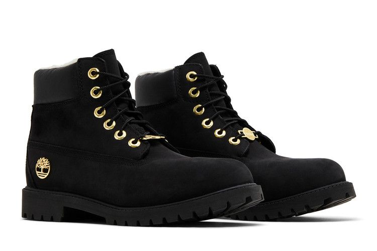 6 Inch Premium Shearling Waterproof Boot Junior 'black Gold'