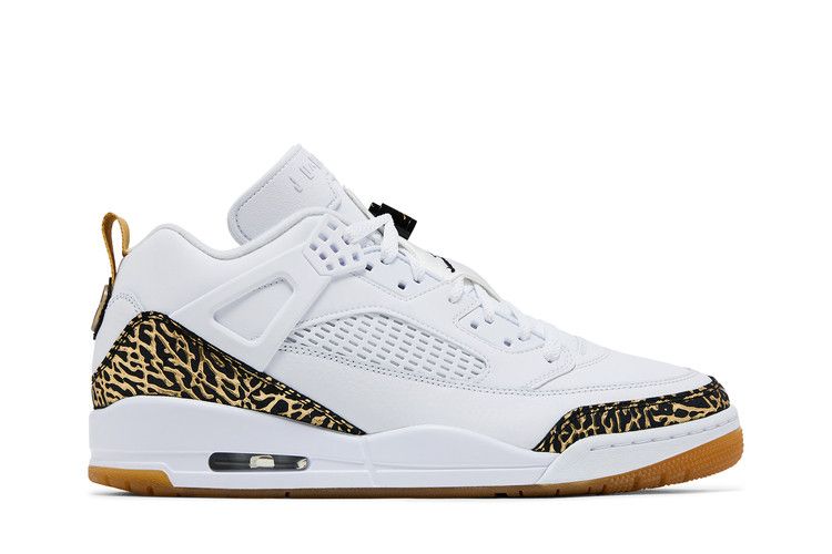 Jordan Spizike Low White Metallic Gold