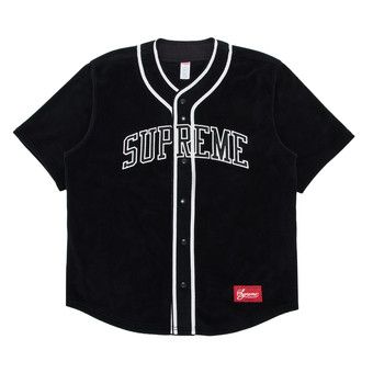 Buy Supreme Polartec Baseball Jersey 'Black' - FW24KN7 BLACK | GOAT
