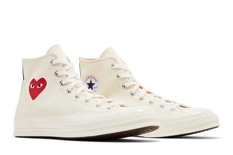 Comme Des GarçOns Play X Converse Chuck 70 High 'single Heart - Milk'