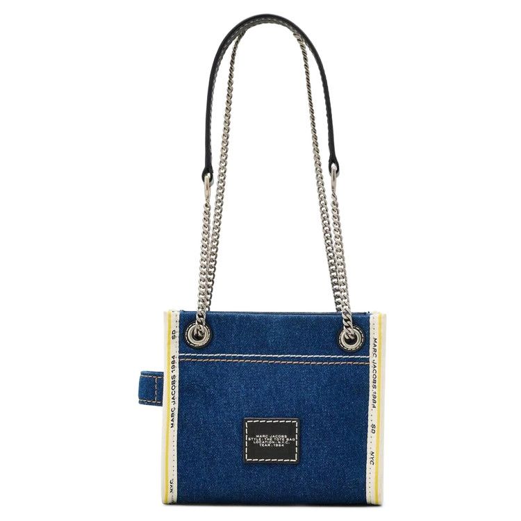 Marc Jacobs The Denim Chain Tote Bag 'dark Wash'