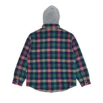 ★24AW WEEK10★Supreme Waffle Plaid Hooded Shirt Supreme Waffle Plaid Hooded Shirt (FW24) - $158