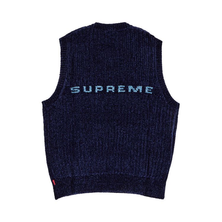 新品 24FW Supreme Chenille Sweater Vest S Supreme 24FW Week 10 Chenille Sweater Vest Acrylic Sweater