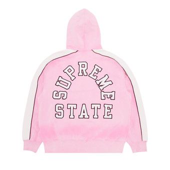 Buy Supreme State Zip Up Hooded Sweatshirt 'Pink' - FW24SW49 Buy Supreme State Zip Up Hooded Sweatshirt 'Pink' - FW24SW49