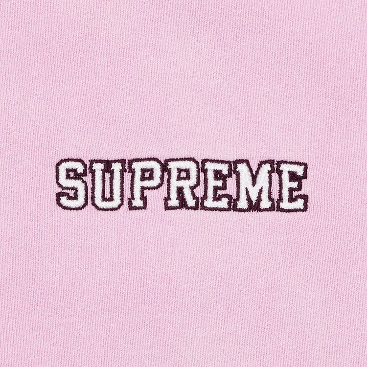 Supreme State Zip Up Hooded Sweatshirt 'pink'