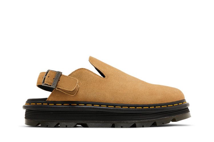 Dr. Martens Zebzag Suede Slingback Platform Mule Savannah Tan — foto 2
