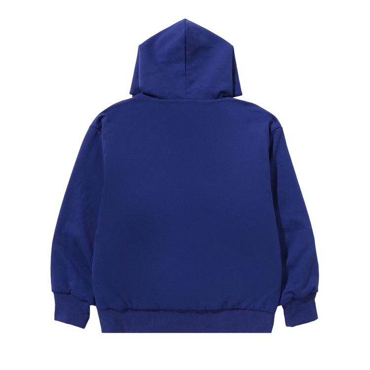 Bape College Puffy Relaxed Fit Pullover Hoodie Blue