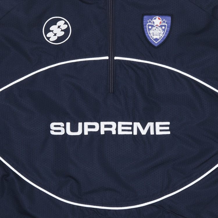 Buy Supreme Reflective Piping Pullover 'Navy' - FW24J107