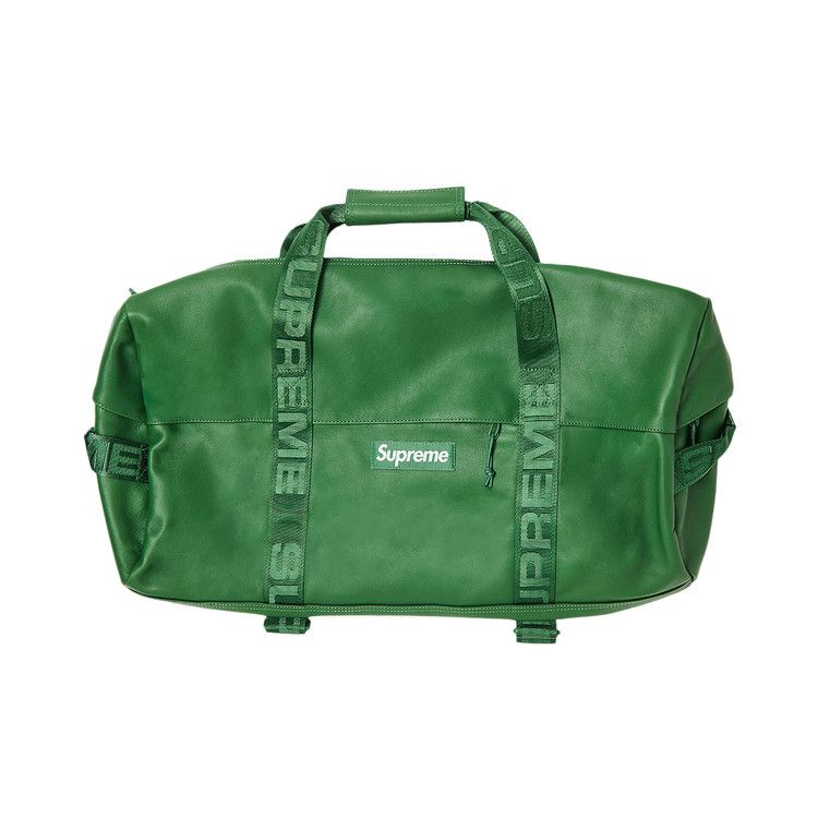 Buy Supreme Leather Duffle Bag 'Green' - FW24B45 GREEN | GOAT
