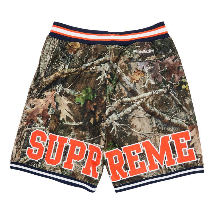 Supreme X Mitchell & Ness Ncaa Basketball Shorts Truetimber Kanati Camo