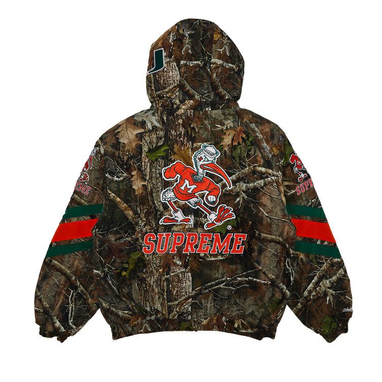 Supreme X Mitchell & Ness Ncaa Hooded Stadium Jacket Truetimber Kanati Camo