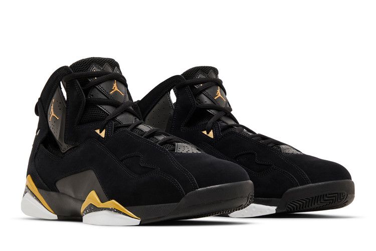 Jordan True Flight Black Metallic Gold Speckled
