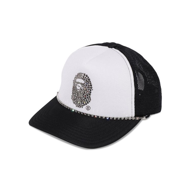 Buy BAPE Crystal Stone Ape Head Mesh Cap 'Black' - 1K80 180 010