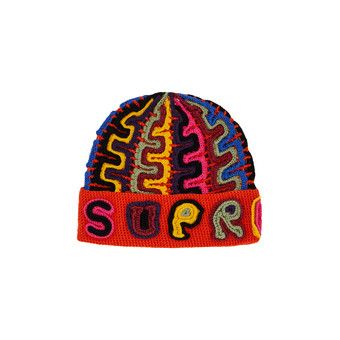 Buy Supreme Yarn Appliqué Beanie 'Dark Orange' - FW24BN39 DARK