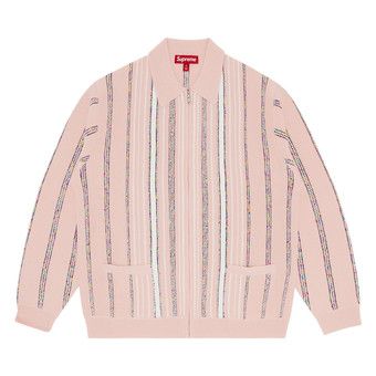 トップス supreme cardigan Supreme Woven Leather Zip Up Cardigan (FW24) - $398