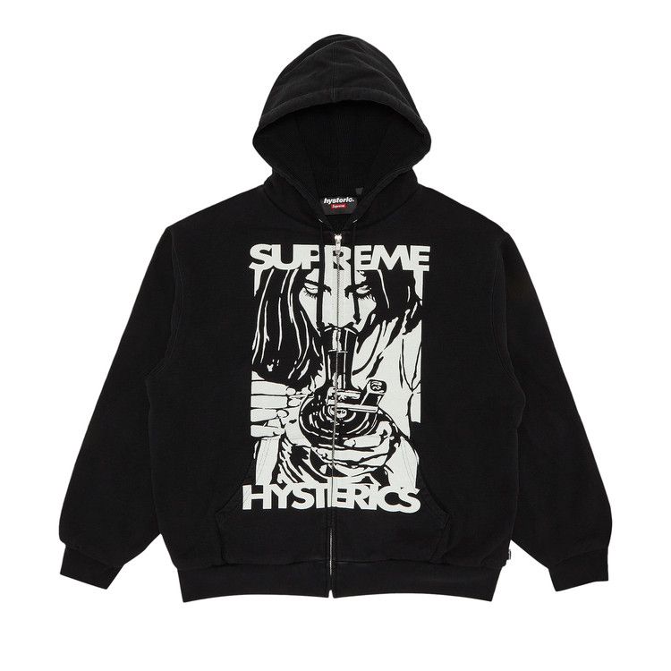 正規hysteric glamor SUPER HYSTERIC Supreme X Hysteric Glamour Thermal Lined Zip Up Hoodie Black Price