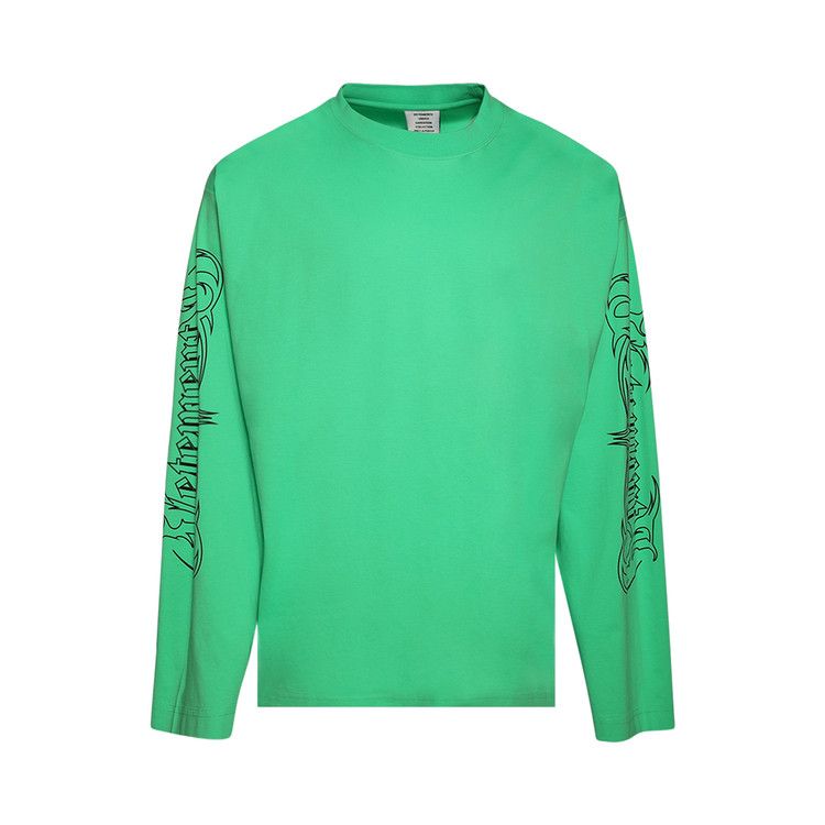 Tシャツ・カットソー VETEMENTS Woman T-Shirt Green UA66TR600E NEONGREEN D0250-playera-cr-mc-silueta-