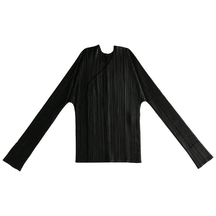 Buy Pleats Please Issey Miyake Basics Cardigan 'Black' - PP49JO106