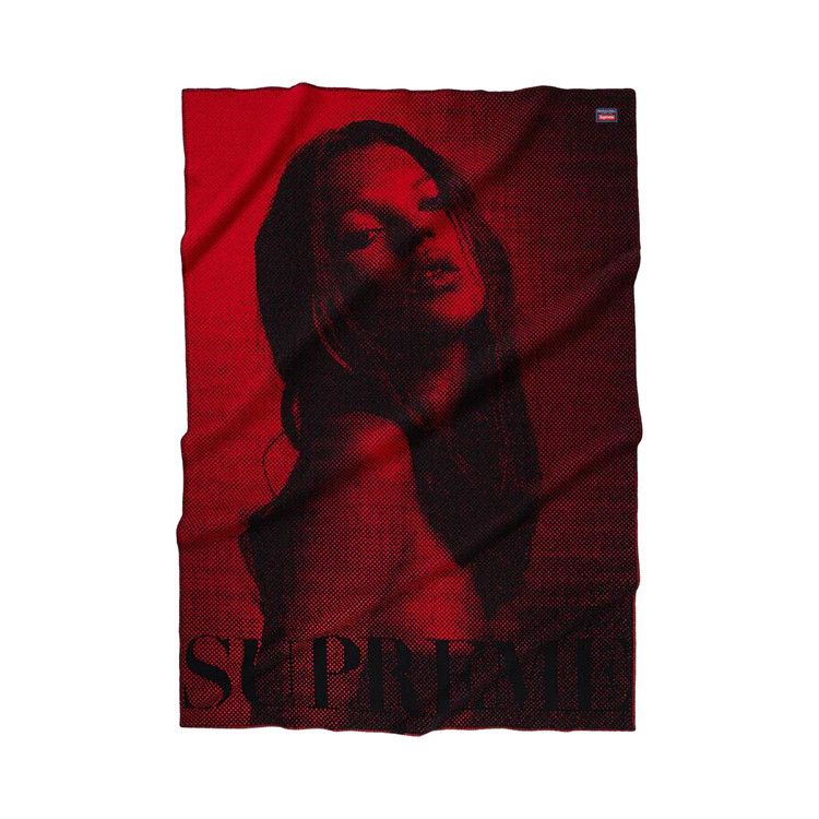 Buy Supreme x Faribault Woolen Mill Kate Moss Throw Blanket 'Red