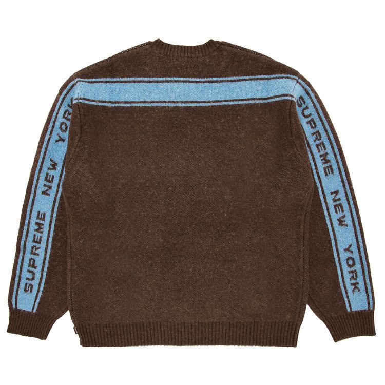 Buy Supreme Back Stripe Sweater 'Brown' - FW24SK46 BROWN | GOAT