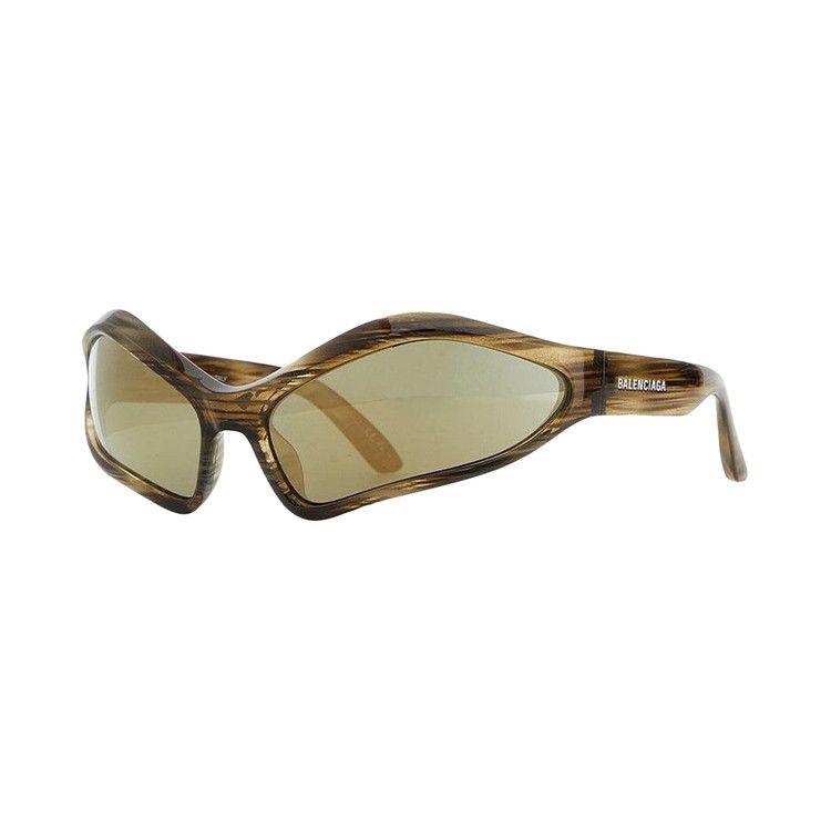 Balenciaga Fennec Oval Sunglasses Horn/Mirror Bronze