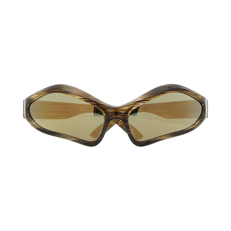 Balenciaga Fennec Oval Sunglasses Horn/Mirror Bronze