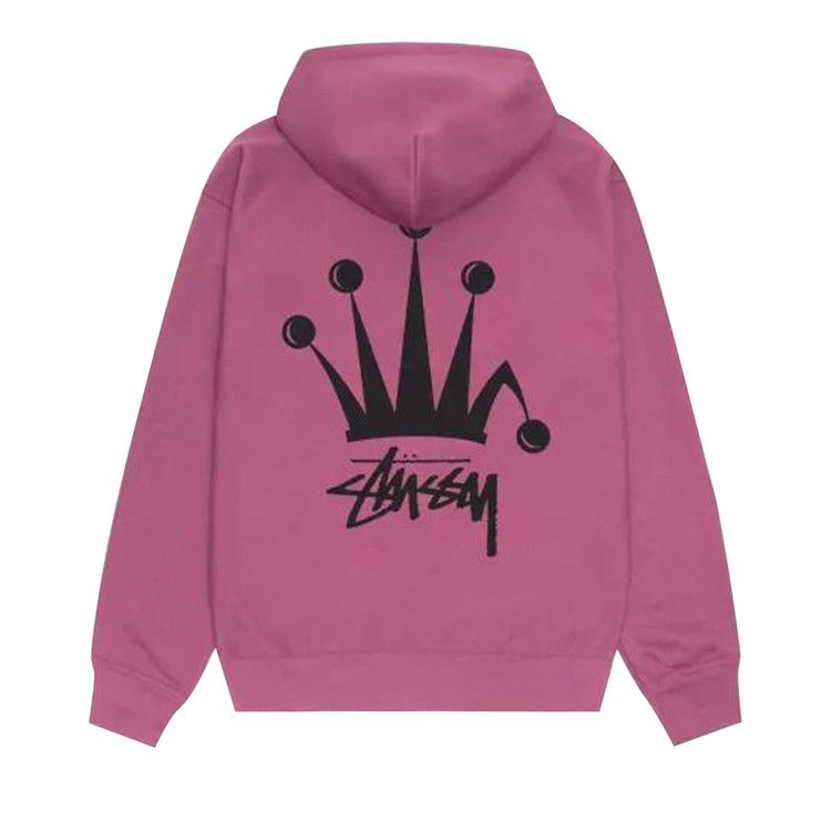 Stussy Regal Crown Zip Hoodie 'berry'