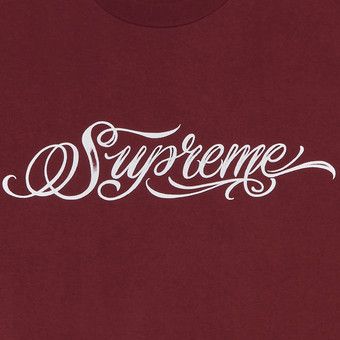 Buy Supreme Script Tee 'Cardinal' - FW24T53 CARDINAL | GOAT