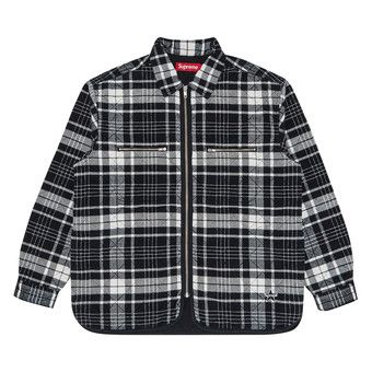 ジャケット・アウター Supreme - Quilted Plaid Zip Up Shirt Supreme Quilted Plaid Zip Up Shirt (FW19) - $138