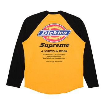 【Supreme x Dickies】Raglan Long Sleeve Top★White★24FW★ Supreme x Dickies 24AW Raglan L S Top White Logo Print Long