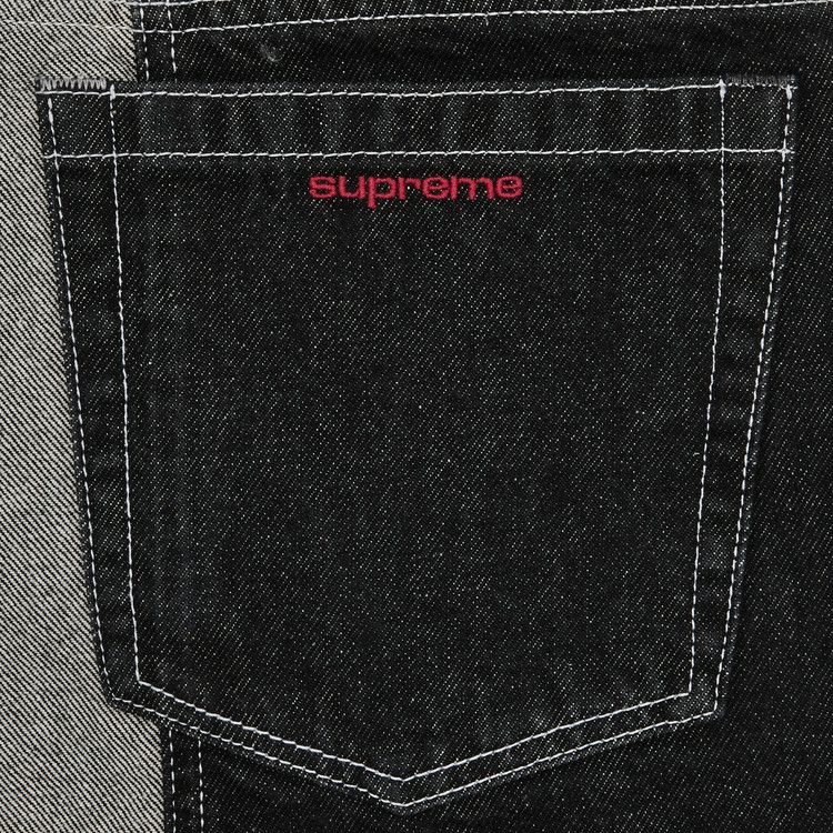 Buy Supreme 2-Tone Paneled Baggy Jean 'Black' - FW24P71 BLACK | GOAT