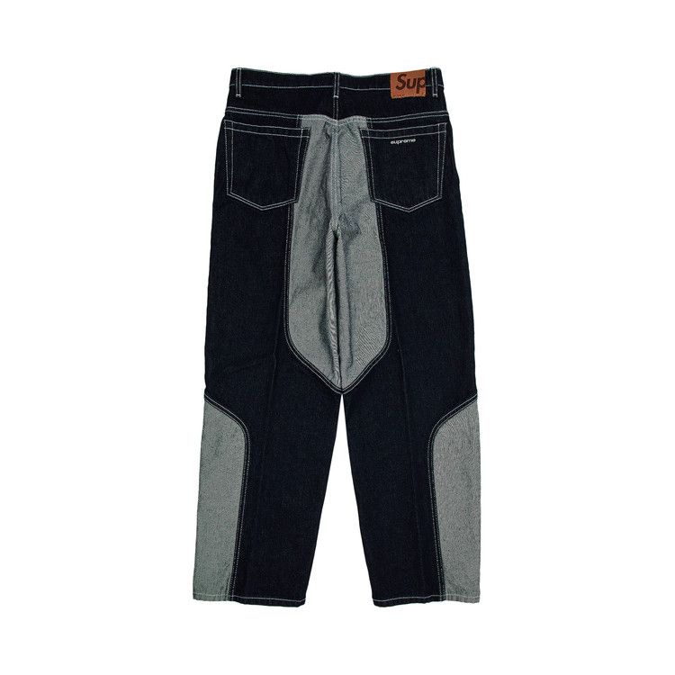 Buy Supreme 2-Tone Paneled Baggy Jean 'Blue' - FW24P71 BLUE | GOAT