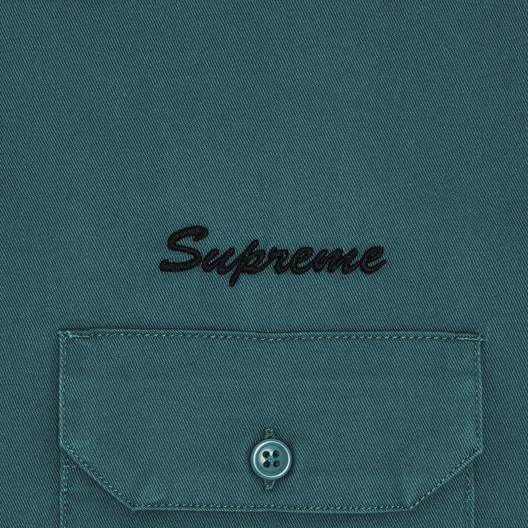Supreme Mister Cartoon Work Shirt Work Green