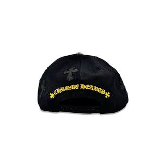 帽子 ChromeHearts Tracker Cap CH Black/Yellow Chrome Hearts CH Logo Trucker Black Yellow Baseball Cap