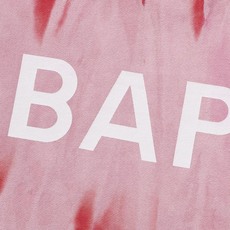 Bape Ice Dye Relaxed Fit Pullover Hoodie Pink